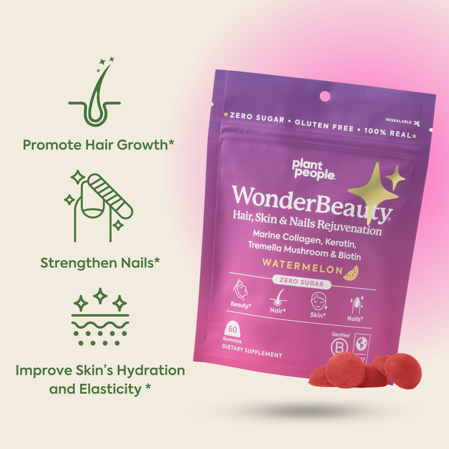 WonderBeauty - Hair, Skin & Nails Gummies