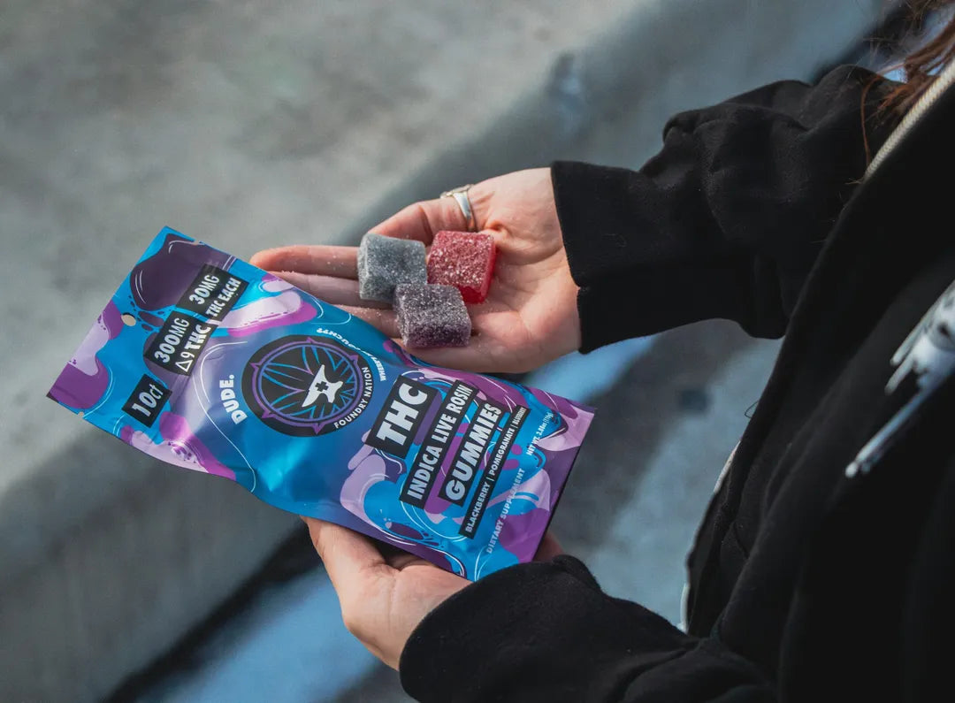 Foundry Nation - THC + CBD Live Rosin Gummies (Indica) 10ct