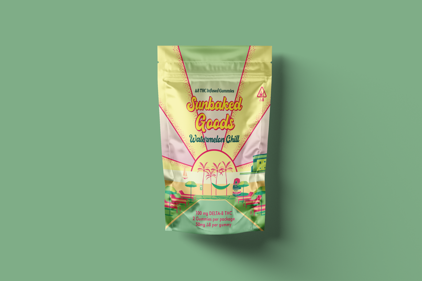 Watermelon Chill D8 Infused Gummies - 10ct Bags (V) & (GF)
