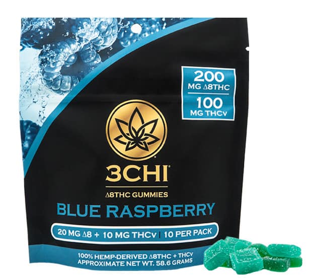 Blue Raspberry D8+THCv Gummies