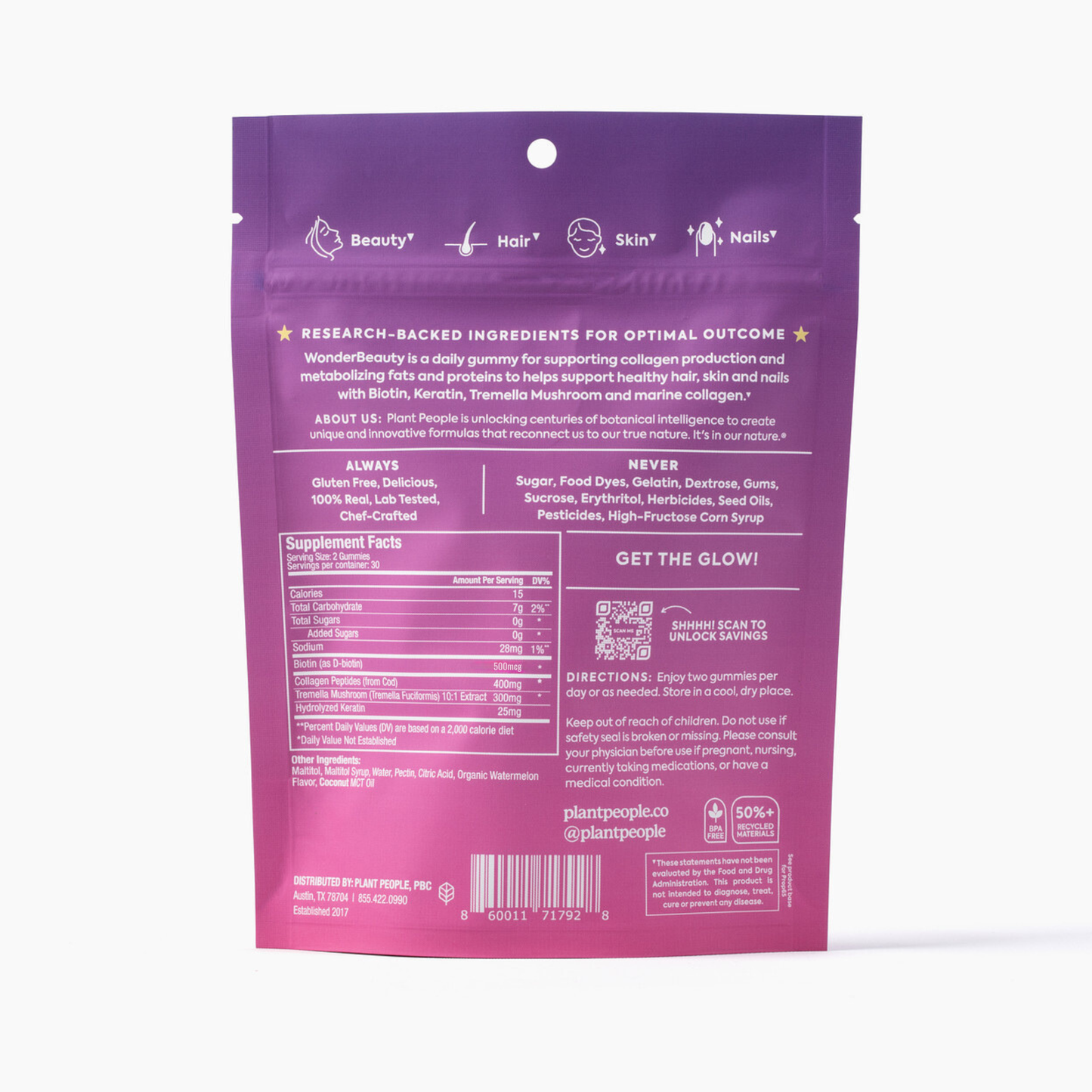 WonderBeauty - Hair, Skin & Nails Gummies