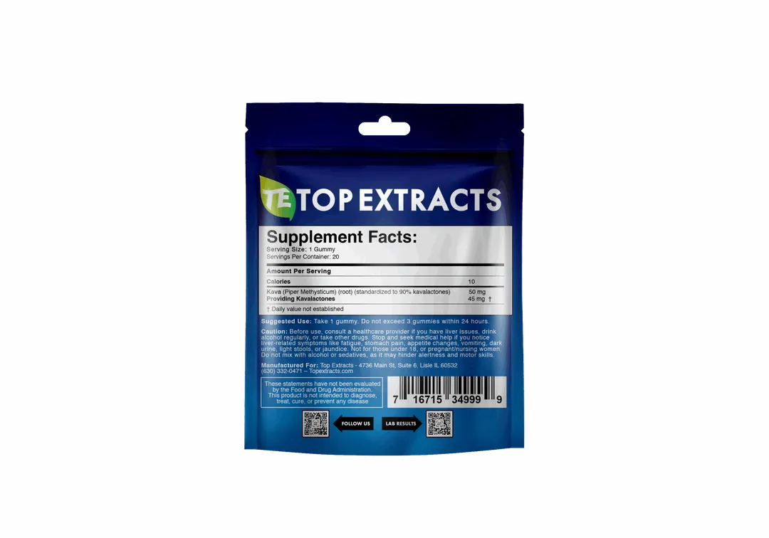 Kava Kava-Infused Gummies (Berry Blast)