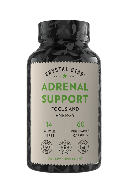 Crystal Star/ ADDRENAL SUPPORT/ Focus and Energy Capsules 60ct