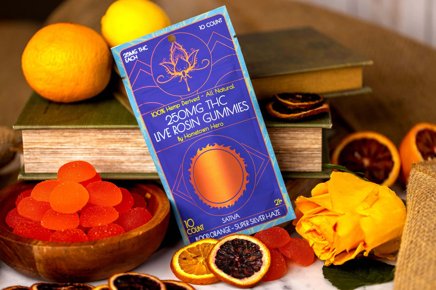 Delta-9 Live Rosin Gummies (Blood Orange)