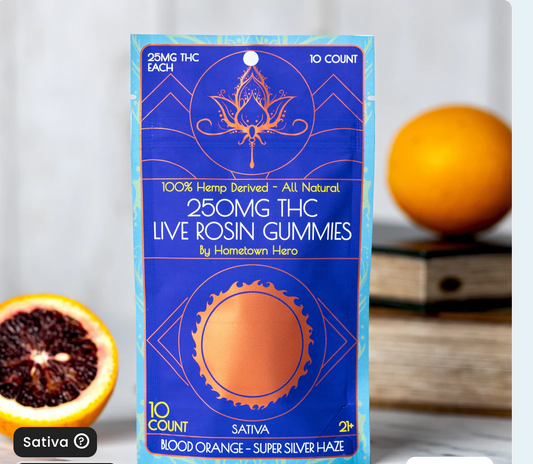 Delta-9 Live Rosin Gummies (Blood Orange)